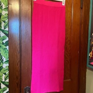 NWT The Drop Women's Tyler Ribbed Sweater Skirt Hot Pink Small
